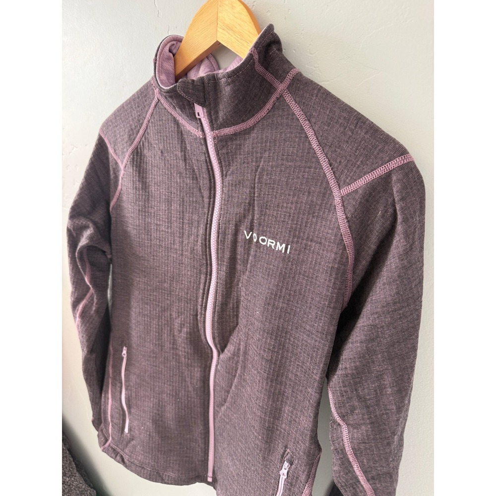 VOORMI Womens Fleece Jacket Long Sleeve Zip Up Purple‎ Size Medium Activewear